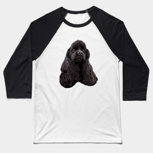 American Cocker Spaniel Black Baseball T-Shirt